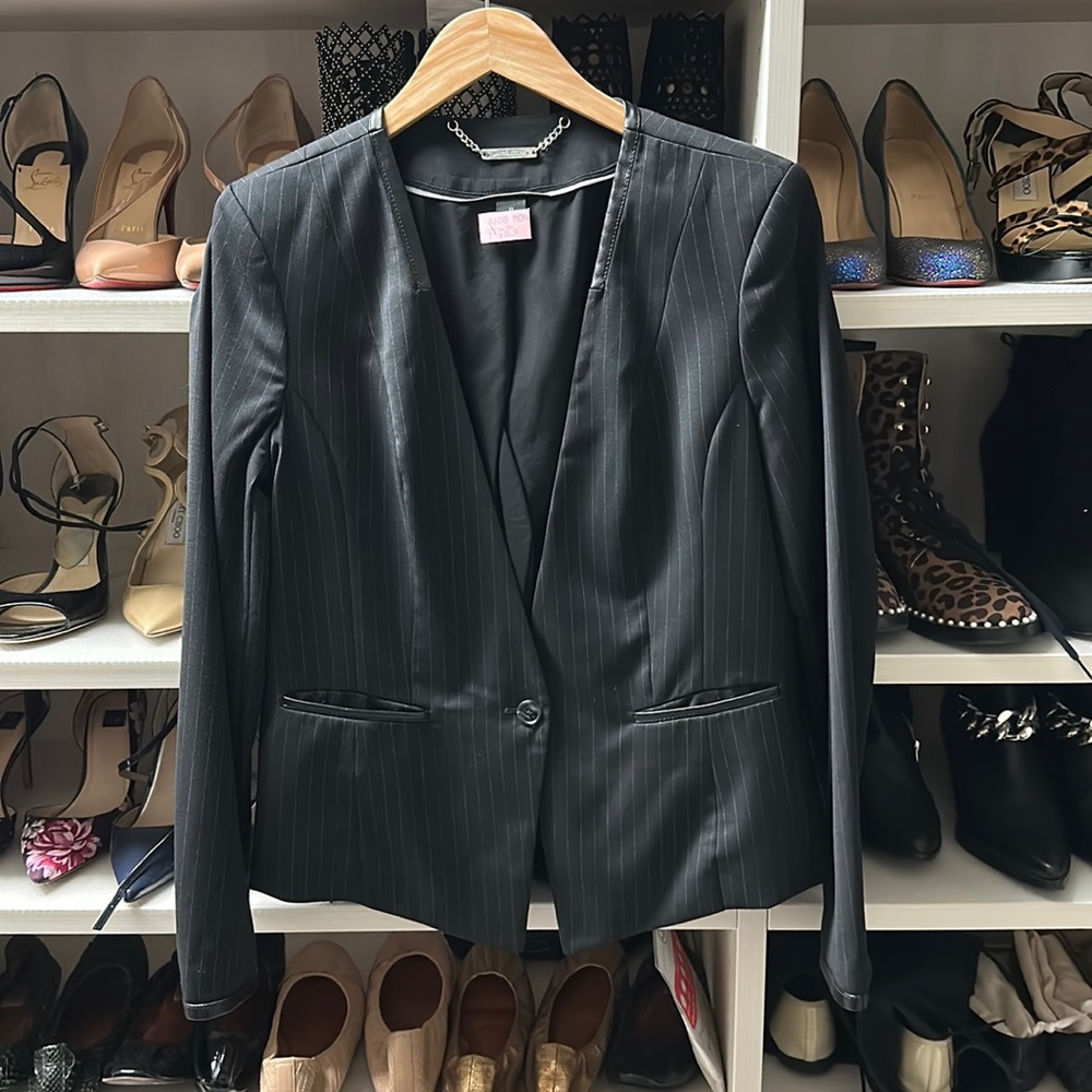White House black market pinstripe jacket